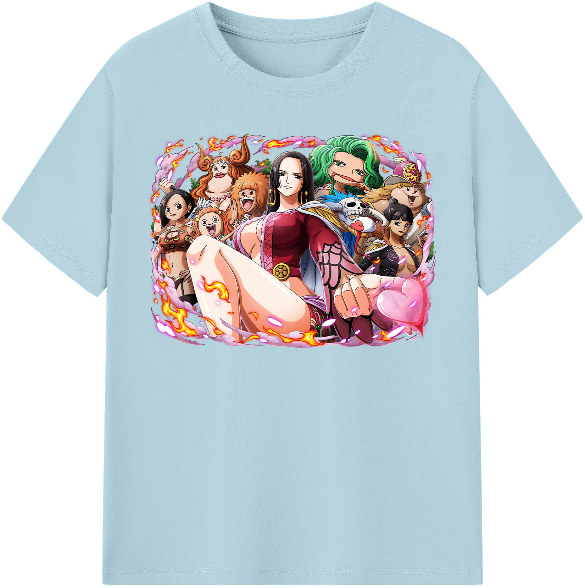 ワンピース ボア・ハンコック ONE PIECE Boa·Hancock 綿100％半袖Tシャツ（フロントプリント）